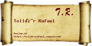 Tollár Rafael névjegykártya